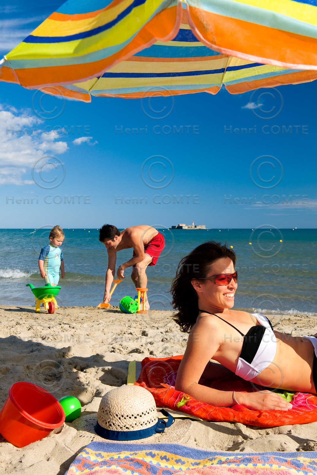 Famille à la plage